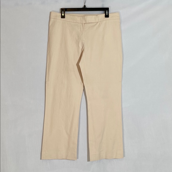 Valentino Pants - Valentino Roma Trouser Pants Size 12 lightweight Cotton Flare Cream